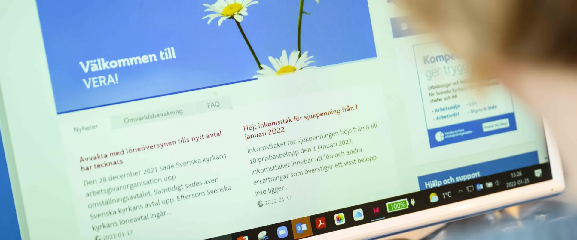 Skärmbild av webbhandboken Vera